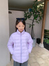 波司登（BOSIDENG）2025新款羽絨服女兒童一手長(zhǎng)三合一5A抗菌絨4防外套T250131342 勇敢熊紫9EA4 140 /64 約 130-140cm 30kg 曬單實(shí)拍圖