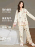 貓人【100%純棉】女士睡衣女卡通睡衣春季長袖開衫家居服可外穿新品 曬單實拍圖