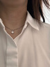 周六福鉆石吊墜女群鑲克拉效果KGDB040872共約23分不含鏈生日禮物 曬單實(shí)拍圖