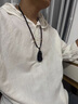 優(yōu)格麗天然黑曜石本命佛吊墜十二生肖屬相男女款本命年屬蛇項鏈 大號【龍蛇】普賢 曬單實(shí)拍圖