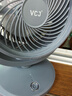 VCJ電風(fēng)扇桌面/USB小風(fēng)扇/小電扇/廚房電風(fēng)扇小型臺(tái)扇 辦公宿舍床頭車載用多功能壁掛式迷你循環(huán)扇 星空灰【插電款+三擋調(diào)節(jié)】 曬單實(shí)拍圖