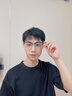 蔡司（ZEISS）鏡片純鈦近視眼鏡框男半框可配度數(shù)防藍(lán)光輻射變色眼睛大臉眼鏡架 黑銀【高端鈦架】 眼鏡框【支持試戴】 曬單實(shí)拍圖
