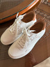 名郎男鞋新款時(shí)尚百搭真皮休閑鞋輕便舒適小白鞋厚底板鞋男 白色 【皮鞋尺碼】 40 曬單實(shí)拍圖