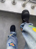 H8厚底德比鞋男2025新款黑色馬丁靴通勤工作鞋子增高大頭鞋休閑皮鞋 碳黑色 （米奇升級(jí)版） 42 （皮鞋碼） 曬單實(shí)拍圖