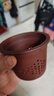 金鑲玉茶杯 宜興原礦紫砂杯家用泡茶杯辦公杯功夫茶具禮盒裝 富貴蓮花 曬單實(shí)拍圖
