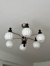 CASAGD中古風(fēng)白蠟?zāi)究蛷d吊燈法式復(fù)古實(shí)木餐廳美式主臥室魔豆燈casa照明 啞光沙鎳 白蠟?zāi)?黑胡桃色-6頭 曬單實(shí)拍圖