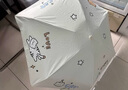 天堂 防曬晴雨傘五折 黑膠防曬傘晴雨兩用遮陽傘太陽傘口袋傘 霽月白 曬單實(shí)拍圖