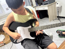 美音天使電吉他單搖ST系列套裝專業(yè)級 成人初學(xué)者入門電吉他送教程 經(jīng)典款-典雅黑（20w音箱） 曬單實(shí)拍圖