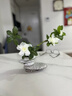 OEMG創(chuàng  )意仿真石頭陶瓷水培花插小和尚茶寵擺件中式客廳桌面家居裝飾 不說(shuō)帶底座仿真花 亞麻色 曬單實(shí)拍圖
