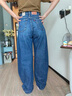 Levi's李維斯25年秋冬新款美式休閑女士BARREL高腰寬松錐形牛仔褲 中藍 24 (31) 曬單實拍圖
