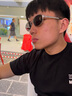 Fakeme[七夕禮物]輕奢老錢風(fēng)橢圓太陽(yáng)鏡防紫外線墨鏡ins風(fēng)大小姐 nocap BSV(銀框黑灰片) 曬單實(shí)拍圖