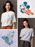 森馬（Semir）迪士尼短袖t恤女中長款寬松圓領(lǐng)上衣25夏涼感打底衫109325100025 曬單實拍圖