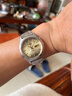 手表二手老日本等全自動(dòng)機械表原裝已洗油保養走時(shí)良好懷舊 老雙獅3A棕面36毫米表徑 曬單實(shí)拍圖