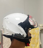 ZEUS瑞獅頭盔男女士四季通用摩托車半盔雙鏡片大碼夏季四分之三盔 白色（短鏡）加一片長(zhǎng)鏡片 L（57-58頭圍） 曬單實(shí)拍圖