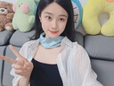 班迪猴簡約真絲絲巾珍珠桑蠶絲磁吸扣長條鎖骨鏈女春夏季裝飾小領(lǐng)巾洋氣 淺藍色 蝴蝶蘭 (真絲桑蠶絲 大珍 曬單實拍圖