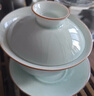 蘇氏陶瓷（SUSHI CERAMICS）汝窯卵青 三才蓋碗開片可養(yǎng)金線初放功夫茶具泡茶碗 曬單實(shí)拍圖