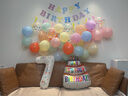 仕彩 簡約風(fēng)生日派對氣球背景墻場景布置兒童男孩女寶寶生日快樂裝飾 曬單實拍圖