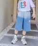 哈羅小黃鴨HAL.DUCK男童漸變牛仔短褲夏季2025新款兒童夏裝褲子寬松男孩五分中褲洋氣 牛仔藍 韓版寬松 120 cm 曬單實(shí)拍圖