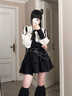 【月影流光】紅黑顯瘦新中式漢服垂感壓褶掛帶氣質(zhì)襯衫顯瘦長裙 月影流光【長袖 白色七件套】 M 曬單實拍圖