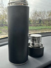 名銳保溫杯男女士磁彈泡茶水分離杯子316便攜車載水杯 【磁彈泡茶+抗菌316】黑色480ML 【三年只換不修】 曬單實(shí)拍圖