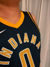 耐克印第安納步行者隊男子透氣美式球衣速干輕便NIKE NBA DN2007 424大學(xué)深藍/泰瑞斯·哈里伯頓 XL 曬單實(shí)拍圖