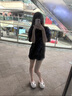 美式復(fù)古蝴蝶結(jié)潮流短袖T恤女2025新款夏季寬松設(shè)計感半袖上衣服 黑色 M 曬單實拍圖