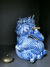依瓷麒麟鬼迷日眼茶寵香爐景德鎮(zhèn)玄關(guān)裝飾品招財(cái)創(chuàng)意茶具桌面客廳擺件 麒麟-描金版本【禮盒裝】 曬單實(shí)拍圖