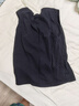 無印良品（MUJI）女式 雙股天竺編織法國袖T恤上衣打底衫內(nèi)搭女裝25年夏季BB2RPA5S 黑色 M (160/84A) 曬單實拍圖