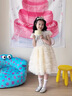 G.DUCKKIDS童裝公主裙女童連衣裙夏季兒童裙子夏裝生日蓬蓬裙亮片蛋糕裙女孩 白色 140 建議130-140cm9-10歲cm 曬單實(shí)拍圖