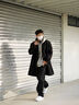 KREATE【唐九洲同款】城市通勤cleanfit直筒撞釘伐木工裝休閑長褲 黑色 L 曬單實拍圖
