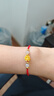 老鳳祥蓮花黃金手鏈女足金轉(zhuǎn)運珠紅繩七夕情人節(jié)禮物送女友老婆生日 次日達-足金蓮花轉(zhuǎn)運珠手繩 曬單實拍圖
