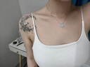 MEXNIA奢侈品飾品項(xiàng)鏈女四葉戀鎖骨鏈耳釘組合閃耀鋯石感生日禮物 【品 四葉戀鎖骨鏈 曬單實(shí)拍圖