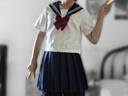 蘿美醬水手服女jk制服百褶裙夏季白三本套裝短裙半身裙日系學(xué)院風(fēng)春秋 短袖白三本+短裙+領(lǐng)結(jié) 2XL 【建議120-130斤】 曬單實(shí)拍圖