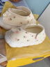 梵昇昱月子鞋家居拖鞋女軟底防滑四季款產(chǎn)后厚底紗布孕婦鞋防脫包跟兩穿 花朵米色 38-39 曬單實(shí)拍圖