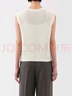 無(wú)印良品（MUJI） 女式 強(qiáng)捻網(wǎng)眼法國(guó)袖毛衣 女款背心25年夏季針織衫女裝 BA1QFA5S 米白色 L (165/88A) 曬單實(shí)拍圖