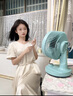 揚(yáng)子空氣循環(huán)電風(fēng)扇家用搖頭定時(shí)桌面辦公室學(xué)生宿舍臺(tái)式風(fēng)扇臥室大風(fēng)力寵物小型降噪節(jié)能對(duì)流換氣扇 【綠色搖頭款】2米長線+3檔調(diào)節(jié)+節(jié)能無極變速 曬單實(shí)拍圖