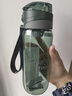 草莓生活運(yùn)動水杯Tritan食品級直飲杯外出便攜帶刻度ins杯子送禮男女茶杯 綠色【Tritan材質(zhì)】660ml 曬單實(shí)拍圖