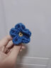 初享（CHUXIANG）2025新款藍色針織毛線(xiàn)花朵發(fā)夾可愛(ài)側邊夾劉海夾秋冬感碎發(fā)夾 毛線(xiàn)鉤針花夾-藍色B00-101 曬單實(shí)拍圖