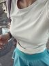 lululemon丨All It Takes女士運動(dòng) T恤 *羅紋Nulu? LW3GV0S 淺象牙白 S /6 曬單實(shí)拍圖