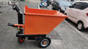 電動(dòng)手推車(chē)建筑工地灰斗車(chē)三輪搬運車(chē)養殖上料翻斗車(chē)拉磚拉糞車(chē) 電動(dòng)手推斜斗車(chē)加強款60寬 曬單實(shí)拍圖