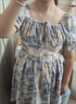 妙奕嘉法式連衣裙裙子女夏季2025新款小個子顯瘦碎花裙短裙韓版遮肚子 茶歇碎花泡泡袖短裙【藍(lán)色】 XL 【建議115-125斤】 曬單實(shí)拍圖