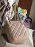 CHARLES&KEITH氣質菱格鏈條單肩斜挎托特包生日禮物七夕禮物CK2-30671779 Light Pink淺粉色 S 曬單實拍圖