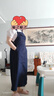 Navigare意大利小帆船減齡牛仔背帶裙女士夏季氣質(zhì)吊帶裙時尚女裝連衣裙 海軍藍(lán) XL 碼 曬單實拍圖