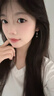 老鳳祥S925銀和田玉耳環(huán)女2025年新款耳釘氣質(zhì)老婆女士生日禮物女生實(shí)用 和田玉蝴蝶耳飾+品牌禮盒 曬單實(shí)拍圖