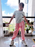 班納班納女童褲子春秋款兒童2025秋季新款衛(wèi)褲女大童秋裝運(yùn)動(dòng)褲童裝 N太空旅行K黑+拉拉布K粉 140 曬單實(shí)拍圖