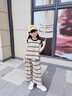 FIDQIOG國(guó)際大牌女童夏季闊腿褲套裝2025新款女大童洋氣條紋背心裙褲兩件 兩件套 160cm 均碼 曬單實(shí)拍圖