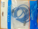HASUNNY USB打印線(xiàn)2.0方口連接打印機usb線(xiàn)高品質(zhì)帶磁環(huán)透明藍色 淺藍色 10米 曬單實(shí)拍圖