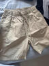皮爾卡丹（pierre cardin）白色短褲男款夏季潮牌潮流外穿休閑五分褲男士百搭沙灘褲新品針織 卡其色 M 曬單實(shí)拍圖