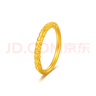 夢金園 七夕禮物黃金戒指金箍棒足金指環(huán)悟空經(jīng)典素圈閉口戒生日禮物 曬單實拍圖