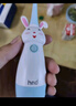 鉑瑞 兒童電動(dòng)牙刷寶寶小孩子?jì)雰河變?-2-3-4-5-6-10歲以上一歲半軟毛 藍(lán)兔子+替換刷頭*4 曬單實(shí)拍圖